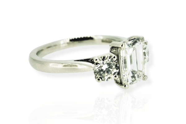 Platinum Diamond Trilogy Ring - Image 2