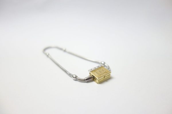 14Kt Gold, Silver And Diamonds Storyweels Charm Bracelet - Image 5