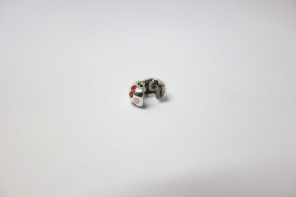 Pink And Red Enamel Polka-Dot And Silver Storywheels Charm - Image 4