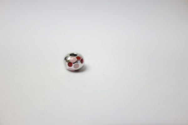 Pink And Red Enamel Polka-Dot And Silver Storywheels Charm - Image 3