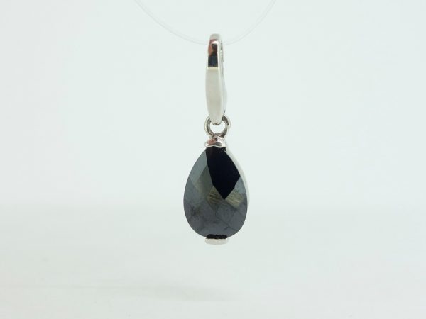 Black Checkerboard Faceted Charm