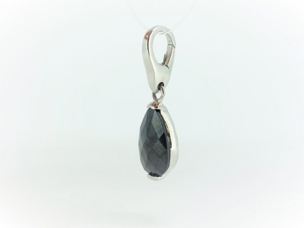 Black Checkerboard Faceted Charm - Image 2