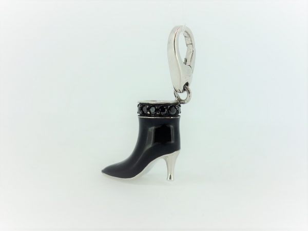 Black Sterling Silver High Heel Charm - Image 2