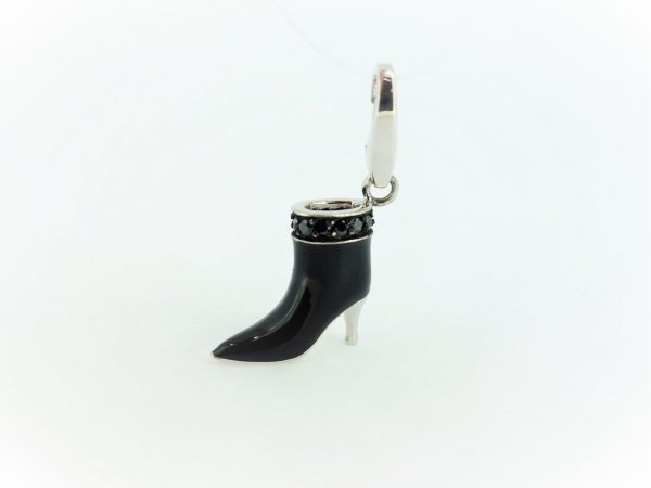 Black Sterling Silver High Heel Charm