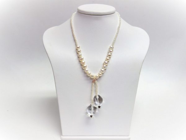 Pearl And Rock Crystal Necklet