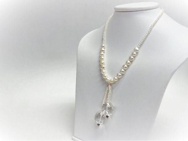 Pearl And Rock Crystal Necklet - Image 2