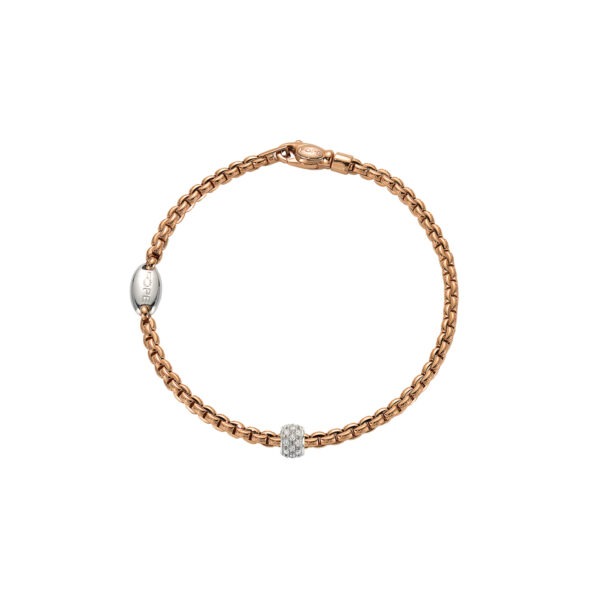 FOPE 18ct Yellow Gold Diamond Eka Tiny Bracelet