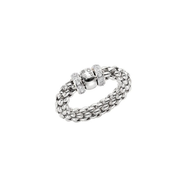 FOPE 18ct White Gold Diamond Solo Ring