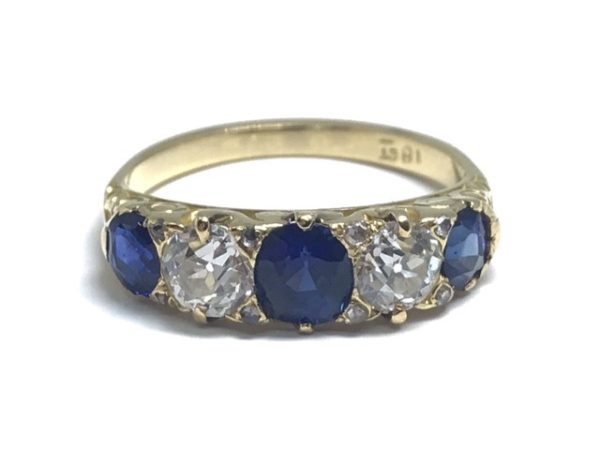 Pre-Owned 18ct Gold Sapphire and Diamond Ring