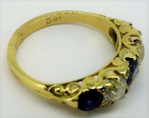 Pre-Owned 18ct Gold Sapphire and Diamond Ring - Image 3