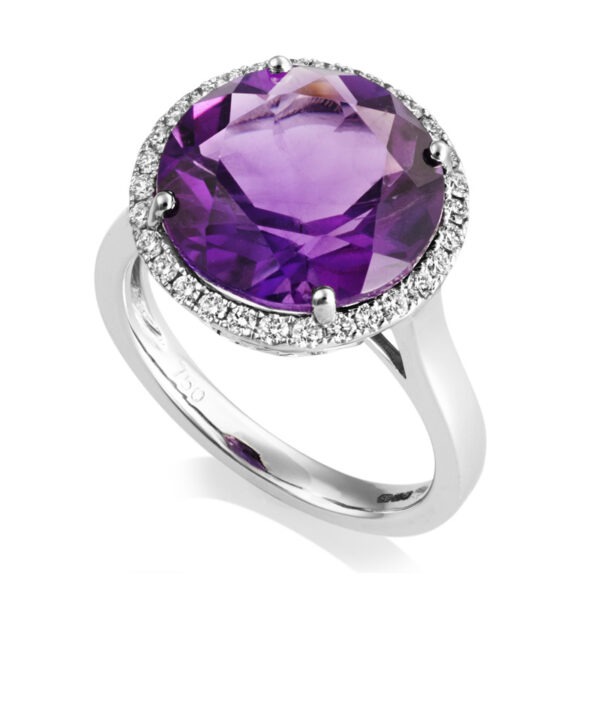 Amethyst & Diamond Ring