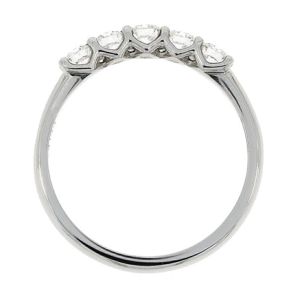 Platinum Diamond 5 Stone Ring - Image 2