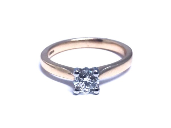 18ct Rose Gold Solitaire Diamond Ring 0.50ct