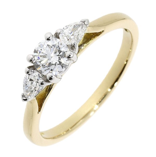 18ct Gold Diamond Trilogy Ring