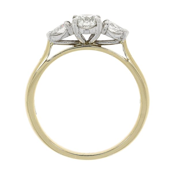 18ct Gold Diamond Trilogy Ring - Image 2