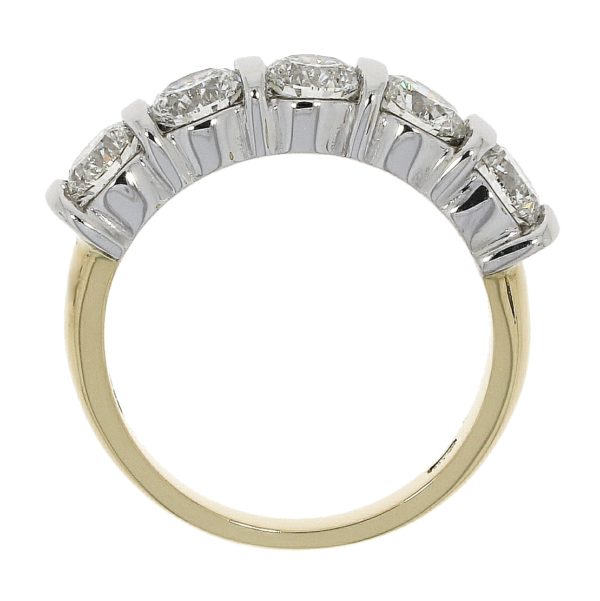 18ct Gold 5 Stone Diamond Ring - Image 2