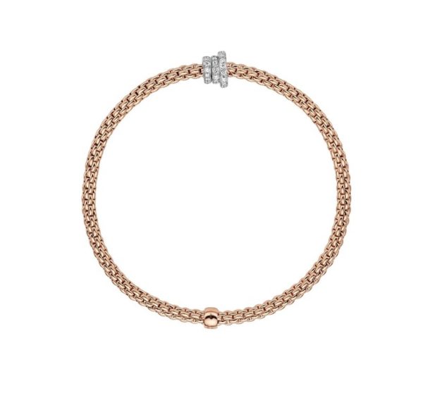 FOPE 18ct Rose Gold Diamond Prima Bracelet - Image 3