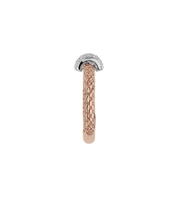 FOPE 18ct Rose Gold Diamond Solo Ring - Image 3