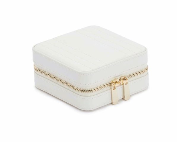 Maria Small Jewellery Zip Case - White - Image 3