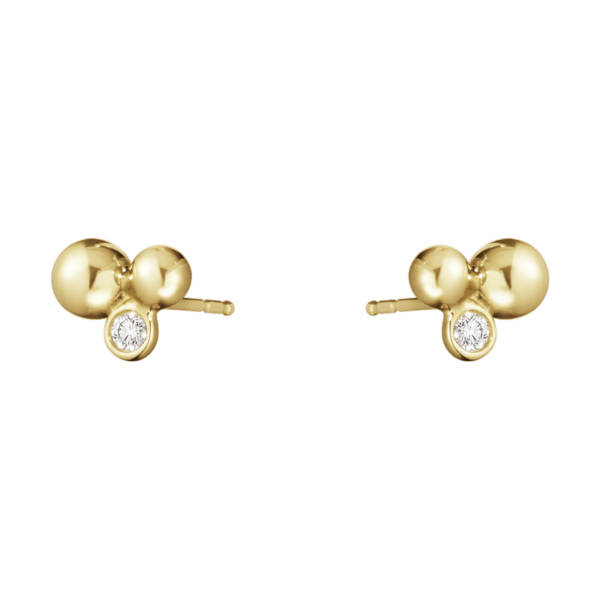Georg Jensen 18ct Yellow Gold Diamond Moonlight Grapes Earrings