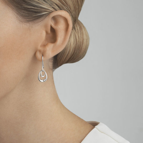 Georg Jensen Sterling Silver Offspring Earrings - Image 2
