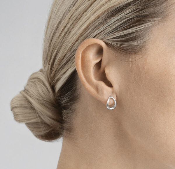 Georg Jensen Sterling Silver Offspring Earrings - Image 2