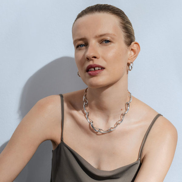 Georg Jensen Sterling Silver Infinity Necklace - Image 2