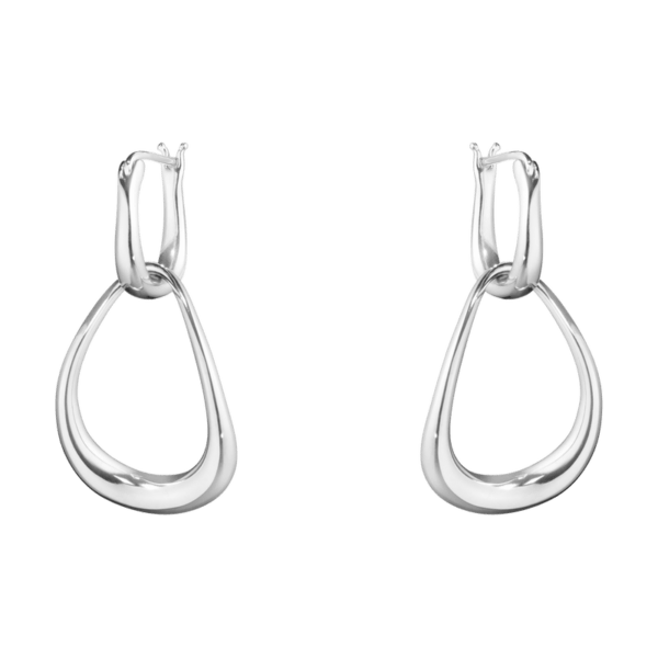 Georg Jensen Sterling Silver Offspring Interlocked Earrings