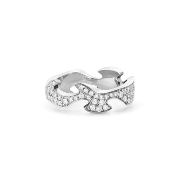 Georg Jensen 18ct White Gold Diamond Fusion Ring - Image 3