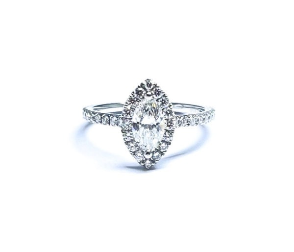 Platinum Marquise Cut Diamond Ring