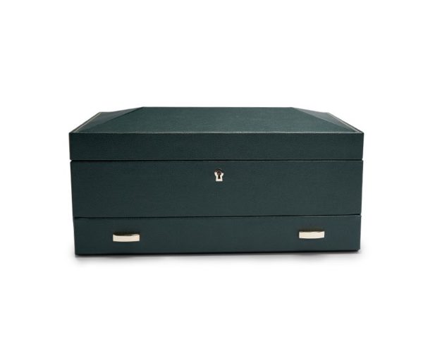 British Racing Green 10 Piece Watch Box With Storage - Image 4