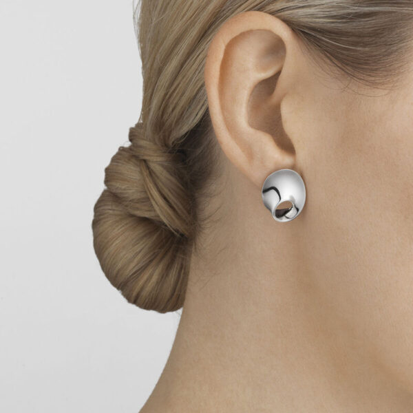 Georg Jensen Sterling Silver Moebius Earrings - Image 2