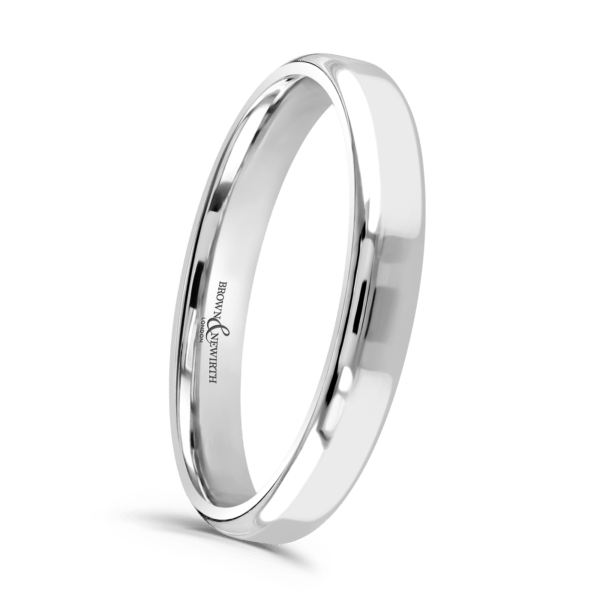Platinum Honest Wedding Band 3mm