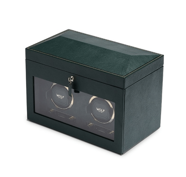 British Racing Double Watch Winder with Storage - Green - Image 2
