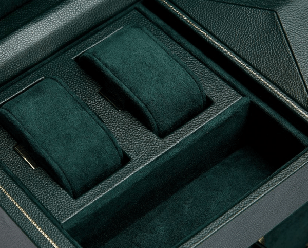 British Racing Double Watch Winder with Storage - Green - Image 4