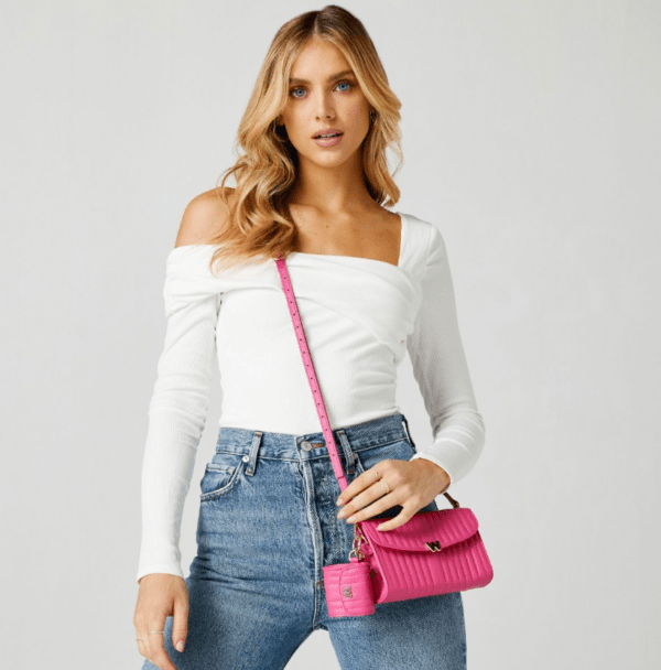 Mimi Earpod Case with Wristlet - Pink - Image 6