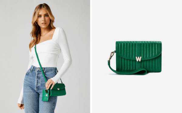 Mimi Crossbody Bag with Wristlet & Lanyard - Forest - Image 2