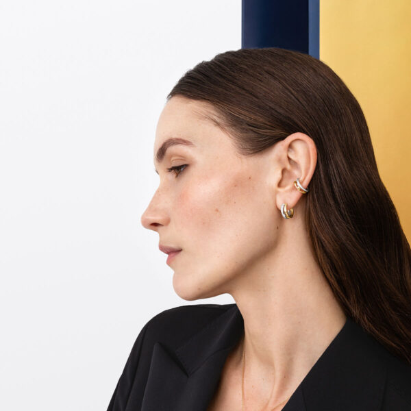 Georg Jensen 18ct Gold Diamond Fusion Earrings - Image 2