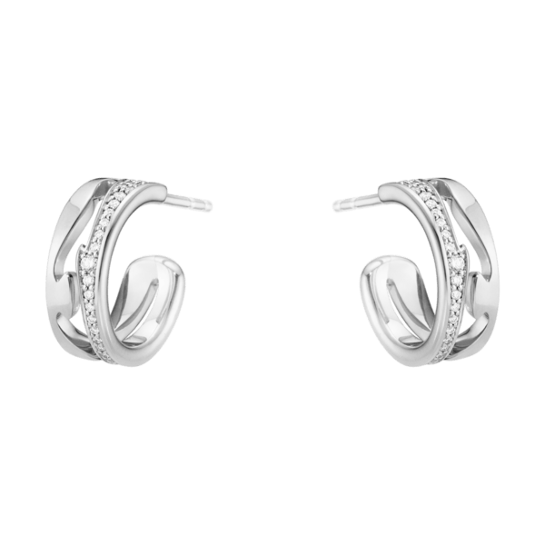 Georg Jensen 18ct White Gold Diamond Fusion Earrings