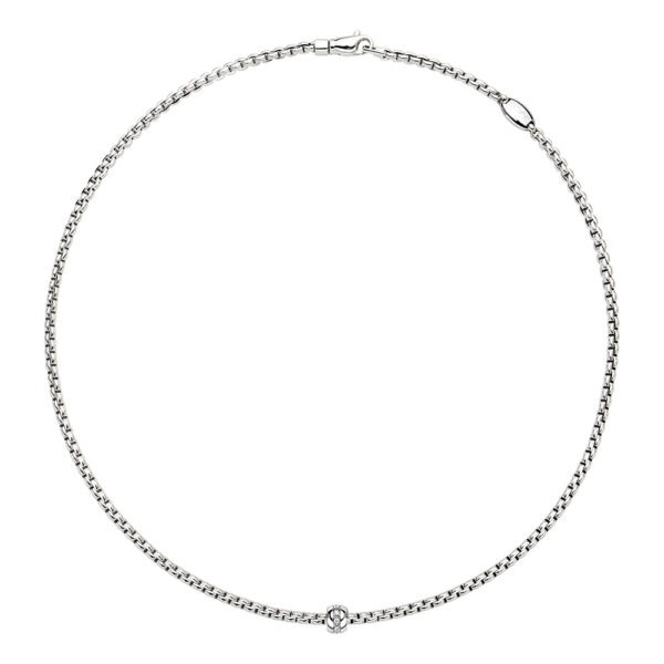 FOPE 18ct White Gold Diamond Eka Tiny Necklace
