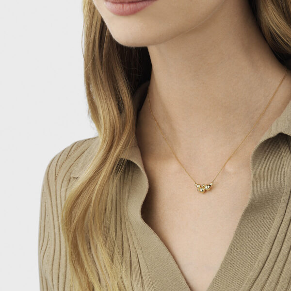 Georg Jensen 18ct Yellow Gold Diamond Moonlight Grapes Pendant - Image 2
