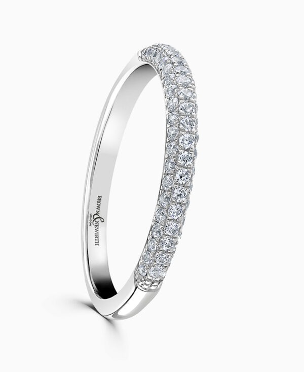 Platinum Leilani Diamond Half Eternity Ring 0.37cts