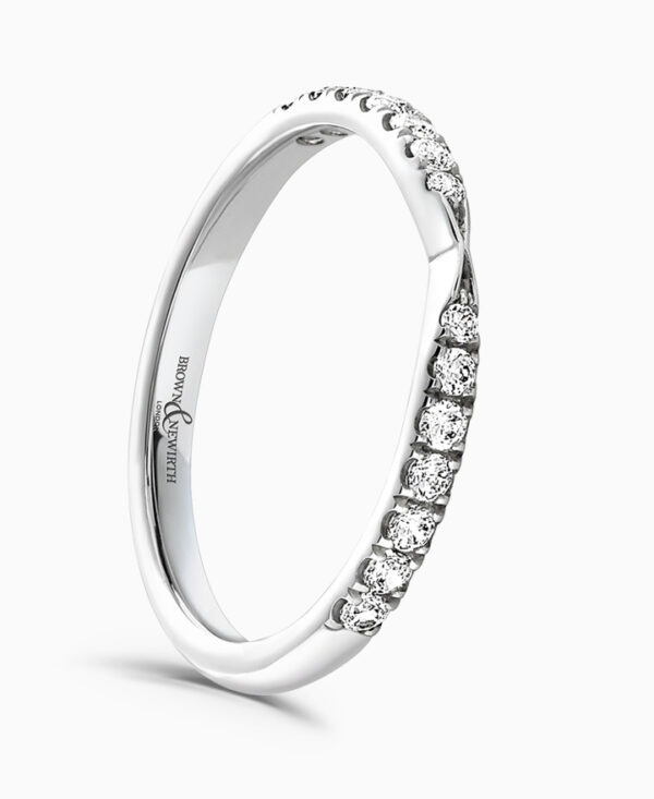 Platinum Twist Diamond Half Eternity Ring 0.25cts