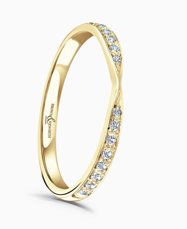 18ct Yellow Gold Diamond Half Eternity  0.05cts