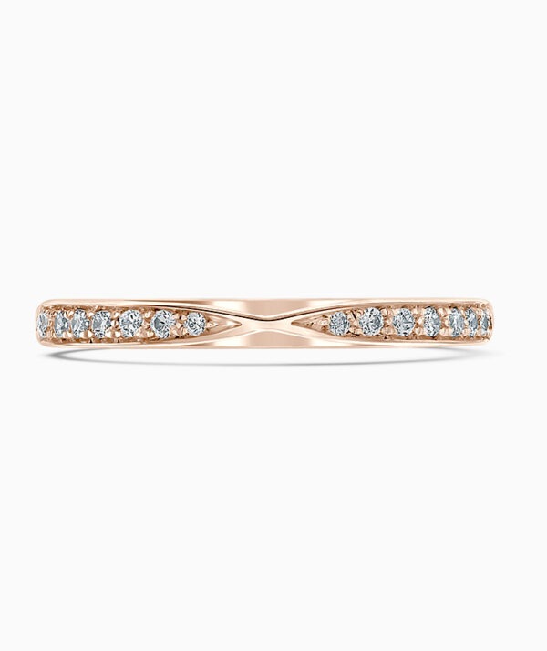 18ct Rose Gold Diamond Half Eternity Ring 0.05cts - Image 2
