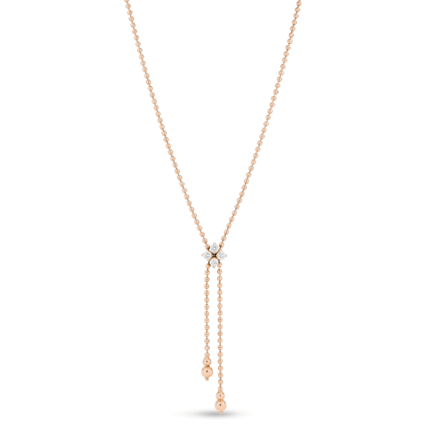 Roberto Coin 18ct Rose Gold Love in Verona Diamond Necklace