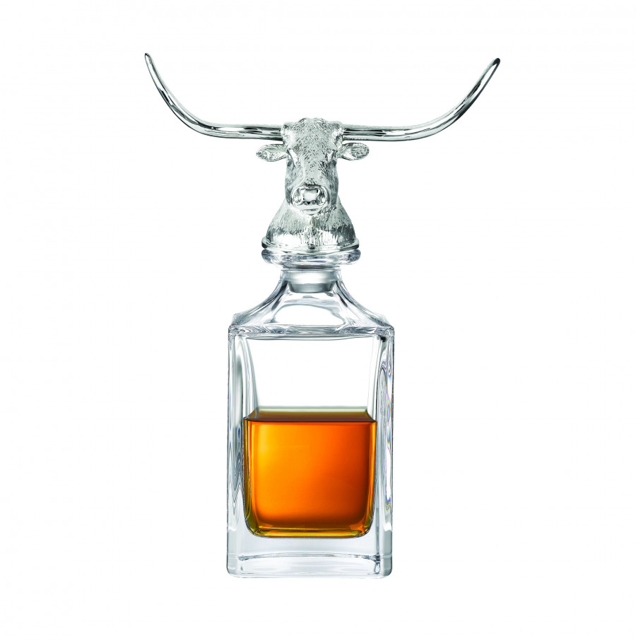 Longhorn Bull Crystal Decanter