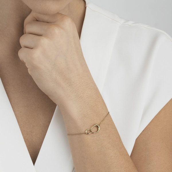 Georg Jensen 18ct Yellow Gold Offspring Interlocking Bracelet - Image 2