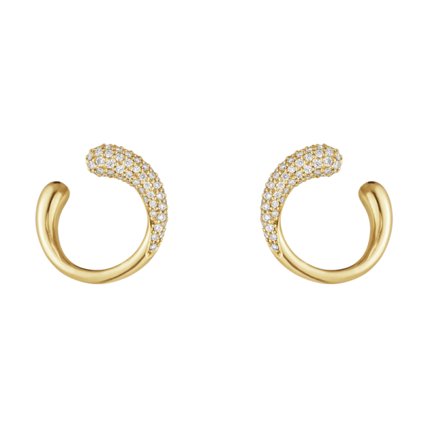 Georg Jensen 18ct Yellow Gold Diamond Mercy Earrings