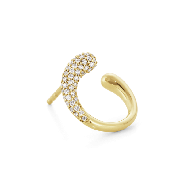 Georg Jensen 18ct Yellow Gold Diamond Mercy Earrings - Image 3